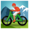 Person Mountain Biking - Medium emoji on Samsung